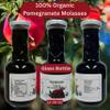 100% Organic Pomegranate Molasses 12.35 Oz Glass Bottle,(2 Pack) No Sugar Added, Vegan, NON GMO, Gluten Free and Kosher view 2