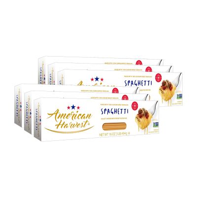 AMERICAN HARVEST, Spaghetti Pasta, Enriched with Vitamins, 16 oz (20 Pack) | Made in America, Non-GMO Semolina, Classic Al Dente Texture | 100 Years of Pasta Craftsmanship