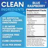 Zero Sugar - Blue Raspberry Electrolytes Powder - Refreshing Hydration - Caffeine Free Energy - All Natural Ingredients - Vegan, Keto and Paleo - Sugar Free Electrolyte Powder Drink Mix - 15 count view 3