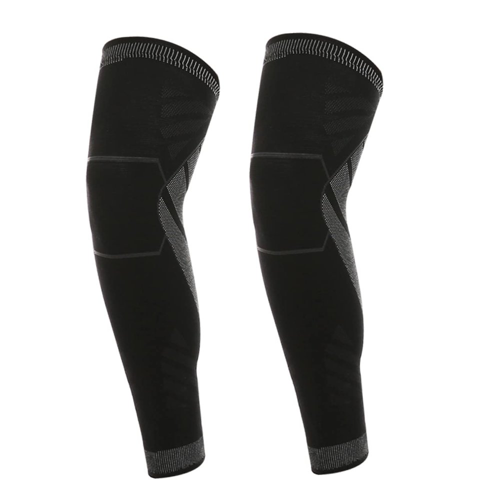 KOMBIUDA 2pcs Non-skid Knee Brace Pads Lightweight Breathable Support for Sports Daily Activities Ergonomic Design for Comfort Black