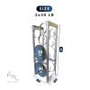 F&L Heavy-Duty Tank Holder Universal Cylinder Rack for Freon, Oxygen, Nitrogen & CO2 Secure Tank Holder Bracket for Industrial, Medical & HVAC Use Rust-Resistant Aluminum (2 x 30 Lbs Oxy, Acty) view 4