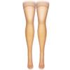 NuVein Sheer Compression Stockings for Women, 15-20 mmHg Support, Medium Denier, Thigh High, Closed Toe, Beige, Small view 1