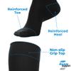 (3 Pairs) Wide Calf Sheer Compression Socks for Women 15-20mmHg - Womens Graduated Knee Highs Support Stockings for Circulation, Swelling, Varicose Veins, Lymphedema - Black, 3X-Large - A403 view 2