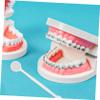 FOYTOKI 100pcs Teeth Care Tool Disposable Dental Mirror Oral Assistant Tooth Shaped Magnifying Mirror for Dentist view 4