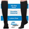 (3 Pairs) Sheer Compression Socks for Women 20-30mmHg - Womens Graduated Knee Highs Support Stockings for Circulation, Swelling, Varicose Veins - Black, Small - A406 view 3