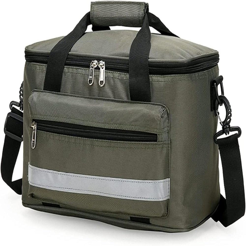 IOCCIOBB First Aid Bag Empty,Professional First Aid Kits Storage Bag, Empty First Responder Bag for Emergency Home Office(B)