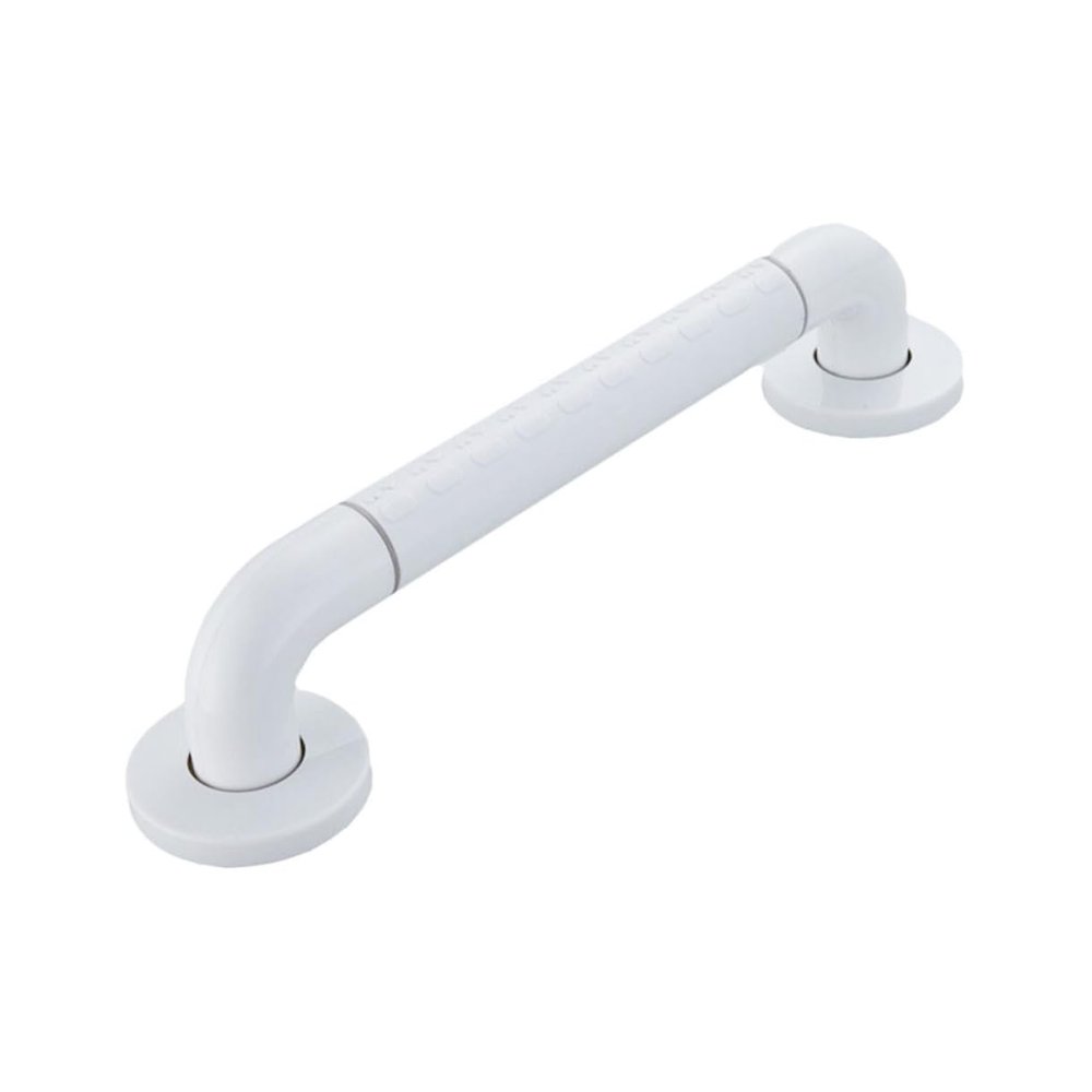 Bathroom Safety Hand Rail White Stainless Steel ABS Grab Bar