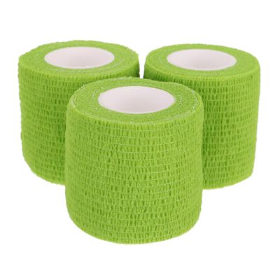 HAPINARY 3rolls Elastic Wrist Bandages Self-Adhesive Cohesive Wraps for Sports Comfortable and Breathable for Wrist Ankle and Finger Support Medium Green