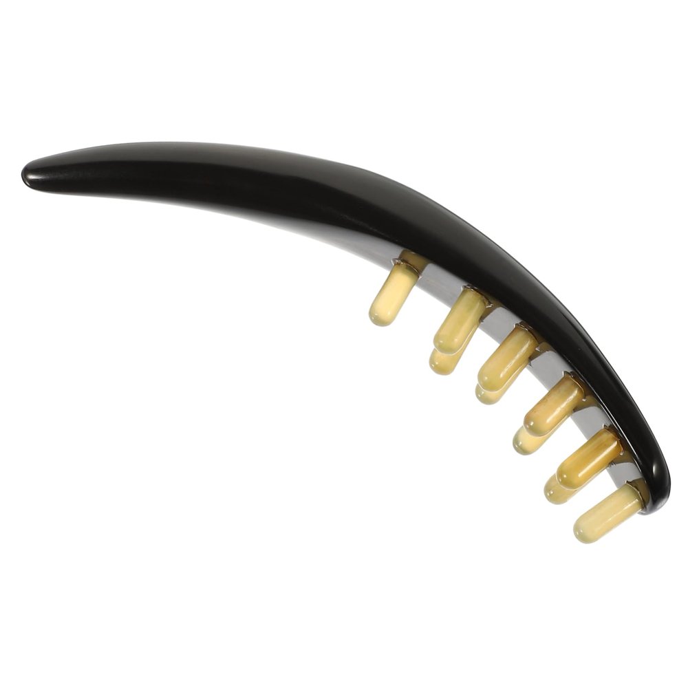 Healvian Ox Horn Massage Brush Comb Body Massager Face Massage Tools Relaxing Scalp and Hair Care Lightweight