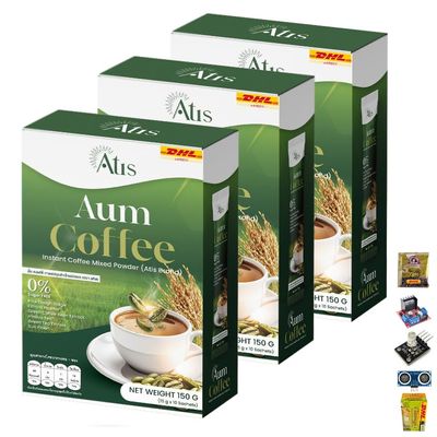 Arabica Robusta Roasted Fruit Snack 10 Sachets/Box AumCoffee Premium Coffee Intense Delicious Much Mellow (of 3) By Beautygoodshop [Get Free For You Beauty Gifts]