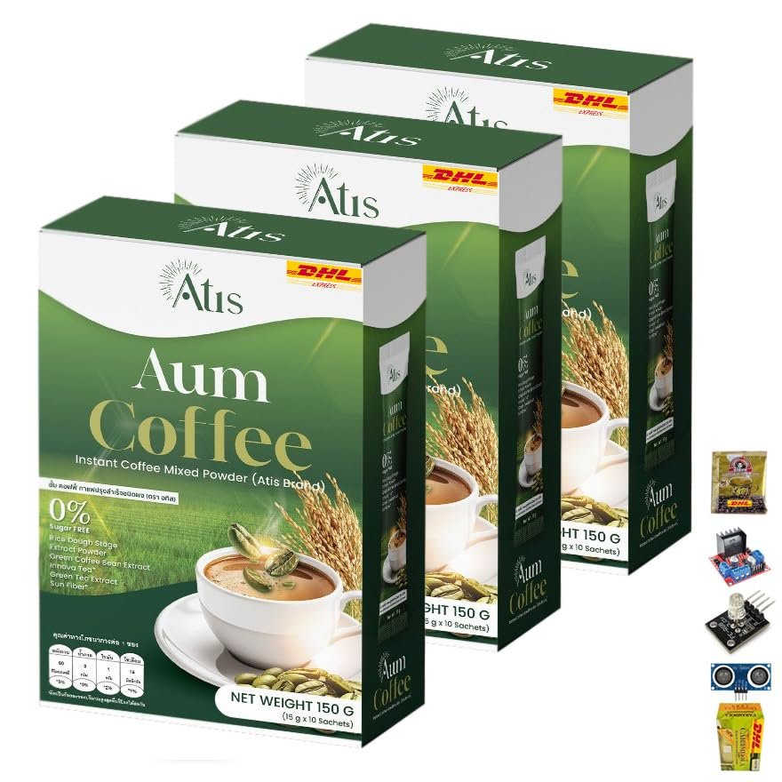 Arabica Robusta Roasted Fruit Snack 10 Sachets/Box AumCoffee Premium Coffee Intense Delicious Much Mellow (of 3) By Beautygoodshop [Get Free For You Beauty Gifts]