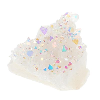 JOINPAYA 30g Quartz Healing Gemstones Natural Druzy Energy Stones Raw Quartz Titanium Coated Reiki Stones Angel Druzy Crystal Cluster Gemstones Raw Home Office Decor