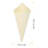 FOYTOKI 100 Wooden Ice Cones Food Tasting Cones Disposable Dessert Holders Party Supplies Catering view 2