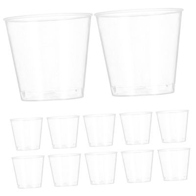 IWOWHERO Thickened Plastic 30ml Disposable Tasting Cups Snack Cups for Ice Cream Coffee Smoothies for Commercial Events