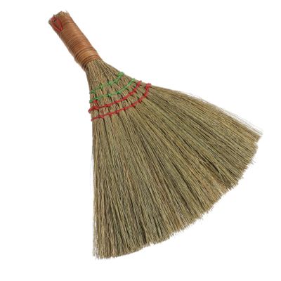 FOYTOKI Miscanthus Handmade Small Whisk Broom for Cleaning Dust Brush for Indoor Use