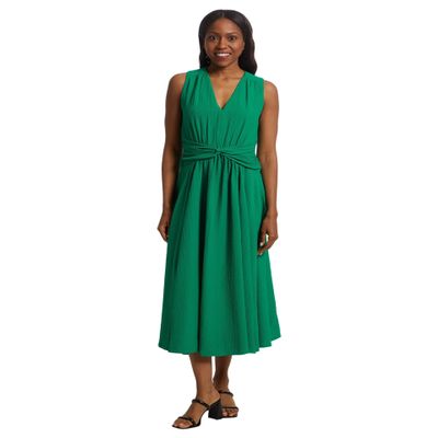 Calvin Klein Womens Gauze Twist Front Aline, Meadow 6