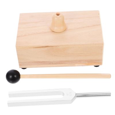 TOGEVAL 1set Tuning Fork Wooden Resonator Box Mallet for Healing Meditation and Yoga Lightweight Resonance Box Sound Quality