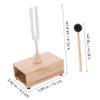 TOGEVAL 1set Tuning Fork Wooden Resonator Box Mallet for Healing Meditation and Yoga Lightweight Resonance Box Sound Quality view 2