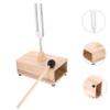 TOGEVAL 1set Tuning Fork Wooden Resonator Box Mallet for Healing Meditation and Yoga Lightweight Resonance Box Sound Quality view 4