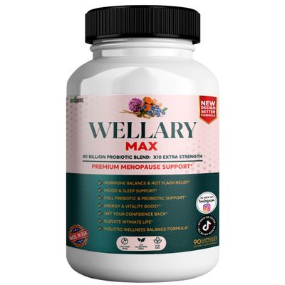 BIOQUIRE Wellary Max Menopause Support Supplement, 40 Billion CFU Probiotic Blend, 90 Capsules (1)
