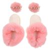 Cabilock 1pair Faux Fur Lining Boots for Cold Weather Removable Plush Insoles with Pompom Snow Shoe Covers for Outdoor and Indoor Use view 1