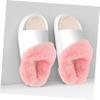 Cabilock 1pair Faux Fur Lining Boots for Cold Weather Removable Plush Insoles with Pompom Snow Shoe Covers for Outdoor and Indoor Use view 3