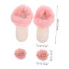 Cabilock 1pair Faux Fur Lining Boots for Cold Weather Removable Plush Insoles with Pompom Snow Shoe Covers for Outdoor and Indoor Use view 4