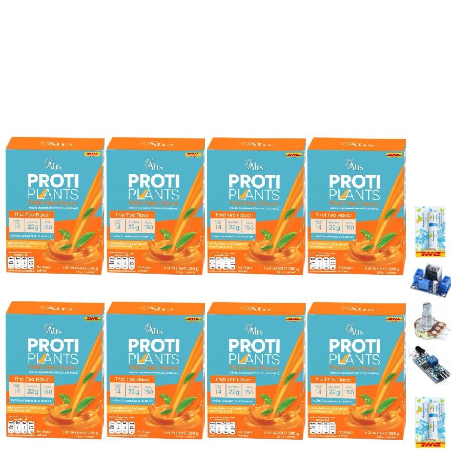 AtisProti Plants Thai Tea Extract 7 Sachets/Box(280 Grams) Intense Delicious Much Mellow Fruit Snack Set 8 B181 By Thaigiftshop [Get Free Tomato Facial Mask]