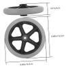 IWOWHERO 2pcs Replaceable Front Wheels for Wheelchair Solid Casters Wheelchair Parts for Elderly Mobility view 2
