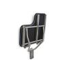 28" x 22.5" Black Padded Cushion Wall Mount Folding Left-Handed Transfer Bench Shower Seat, ADA Compliant view 3