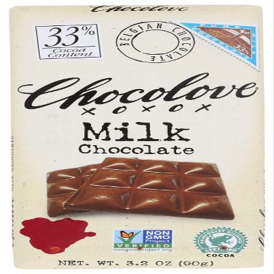 Chocolove 33% Cocoa Milk Chocolate Bar, Kosher, Non-GMO, 3.2 Ounce (Pack of 12)