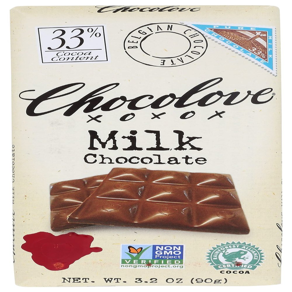 Chocolove 33% Cocoa Milk Chocolate Bar, Kosher, Non-GMO, 3.2 Ounce (Pack of 12)