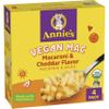 Annie's Vegan Mac and Cheddar Flavor Sauce, Vegan Macaroni and Cheese Made with Organic Pasta, 4 Ct, 24 oz view 1