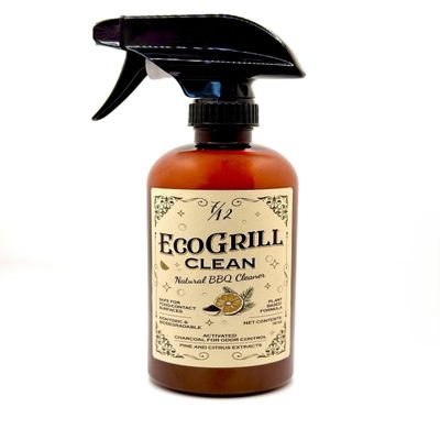 All-Natural BBQ Grill Cleaner & Degreaser | Spray, Wait & Wipe - Plant-Based Heavy Duty Griddle Cleaner, Fresh Citrus Scent, Non-Toxic Fume-Free Formula | Safe for Grill Grates, Smokers and Flat Tops