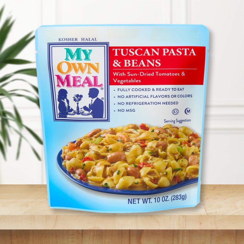 My Own Meal, Tuscan Pasta & Beans, Kosher, Halal, Shelf stable meal