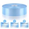 1-1/2 Inch 100 Yards Sky Blue Satin Ribbon, Solid Fabric Ribbon Roll for Flower Bouquet, Gift Wrapping, Roses Making, Handmade Crafts view 3