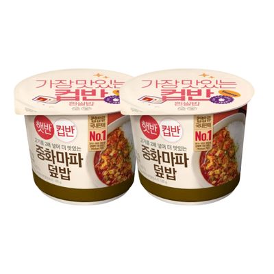 Korean Instant Chinese Mapo Tofu Ready-to-Eat Seasoned Rice Bowl, 275g (9.70 oz), Pack of 2 Spicy & Hearty Meal in 2 Minutes