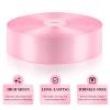 1-1/2 Inch 100 Yards Pink Satin Ribbon, Solid Fabric Ribbon Roll for Flower Bouquet, Gift Wrapping, Roses Making, Handmade Crafts view 3
