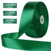 1-1/2 Inch 100 Yards Dark Green Satin Ribbon, Solid Fabric Ribbon Roll for Flower Bouquet, Gift Wrapping, Roses Making, Handmade Crafts view 2