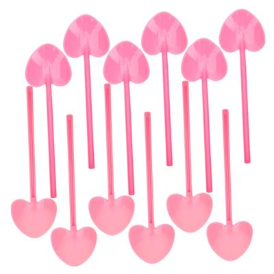 Healvian 100pcs Heart Ice Cream Spoons Party Tableware for Desserts Pudding Cakes and Events for Weddings Picnics and Everyday Use