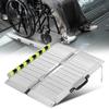 Auto Dynasty Wheelchair Ramp 2FT, Portable Folding Aluminum Wheel Chair Threshold Ramps for Home Steps Doorways, 800Lbs Capacity, 29Inch Width, Silver view 1
