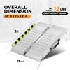 Auto Dynasty Wheelchair Ramp 2FT, Portable Folding Aluminum Wheel Chair Threshold Ramps for Home Steps Doorways, 800Lbs Capacity, 29Inch Width, Silver view 2