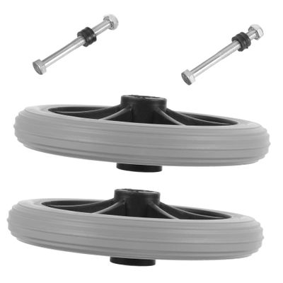 EXHUMKY 2pcs Wheelchair Replacement Wheels Solid Front Casters for Smooth Rolling Mobility Accessories for Indoor and Outdoor Use