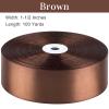CLUEWR Brown Satin Ribbon, 1-1/2 Inches, 100 Yards view 2