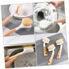 COLLBATH 3pcs Durable Kitchen Cleaning Brush Long Handle for Pots Pans and Dishes Non-Slip Grip for Easy Use Strong Decontamination Power for Home Cleaning view 4