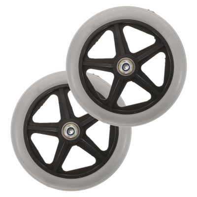 Healvian Replacement Front Wheels for Wheelchair 2pcs Casters Smooth Quiet Suitable for Indoor/Outdoor