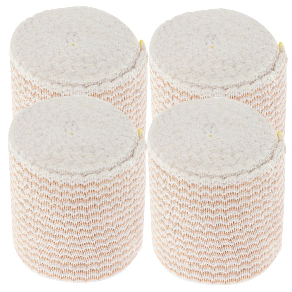 Baluue 4rolls Breathable Elastic Bandages Compression Wraps for Ankle Wrist and Knee Support for Sports and Injury