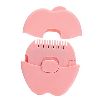SKISUNO Pink Fruit-Shaped Baby Hair Cutting Comb for Bangs and Split Ends