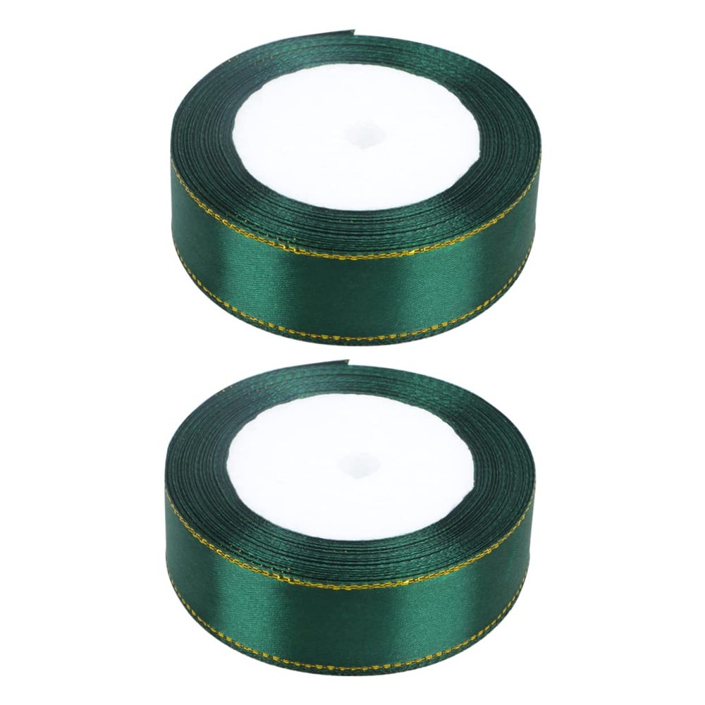 Wrapping Ribbon Two Roll 22 Meters DIY Supplies Decorative Green