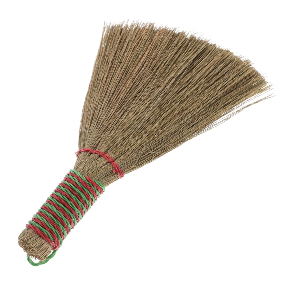 NineLife Basics Natural Broom with Dense Bristles for Efficient Dust Removal Small Hand Broom for Household Cleaning